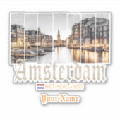 Amsterdam Nederland Holland  souvenir Sticker (Voorkant)