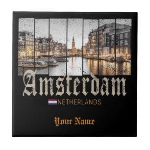 Amsterdam Nederland Holland  souvenir Tegeltje