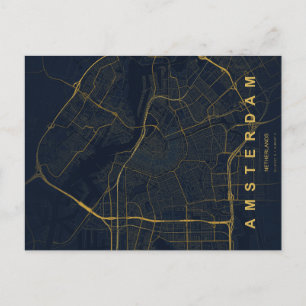 Amsterdam Nederland Kaart Minimaal