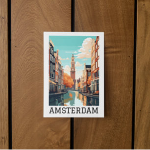 Amsterdam Nederland Kanaalreizen Briefkaart