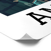 Amsterdam Nederland Kanaalreizen Poster (Hoek)