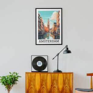 Amsterdam Nederland Kanaalreizen Poster