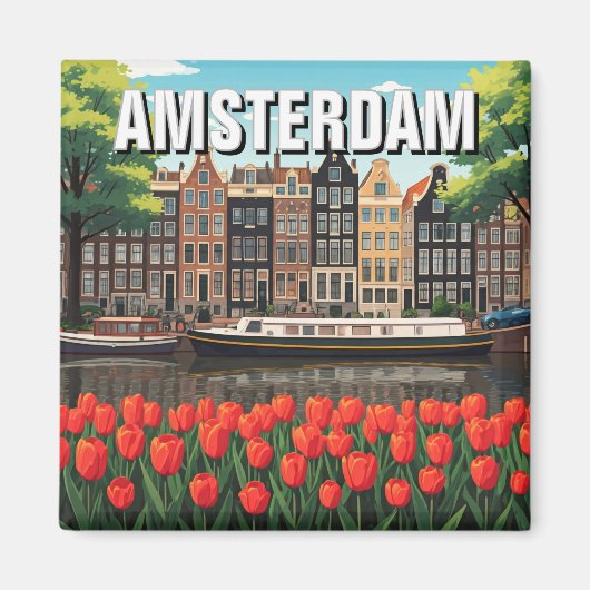 Amsterdam Nederland Magneet (Voorkant)
