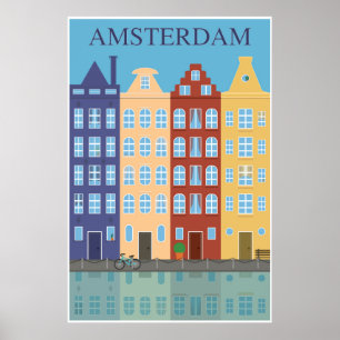 Amsterdam, Nederland, reisposter Poster