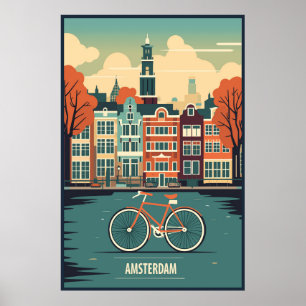 Amsterdam, Nederland, Reizen Poster