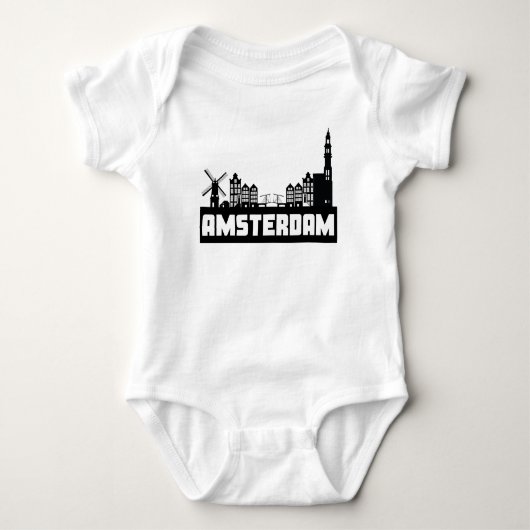 Amsterdam Nederland Skyline Romper (Voorkant)