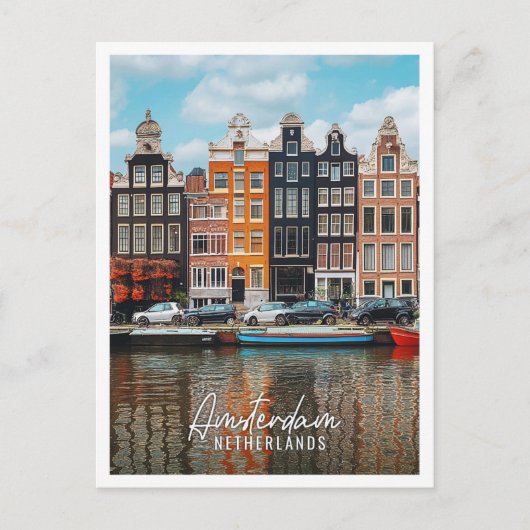 Amsterdam Nederland stad is het mooie toerisme Briefkaart (Voorkant)
