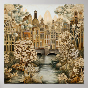 Amsterdam Nederland Stijl Poster