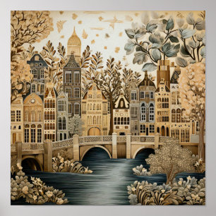 Amsterdam Nederland Stijl Poster