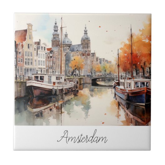 Amsterdam, Nederland Tegeltje (Voorkant)