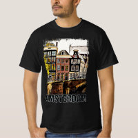 Amsterdam Nederland Vintage Reizen Poster Retro