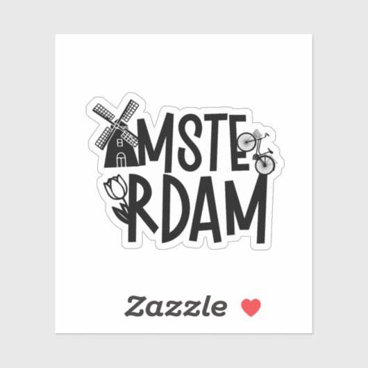 Amsterdam Netherlands Travel Souvenir Sticker (Vel)