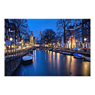 Amsterdam Night Wallpaper-67657 Foto Afdruk