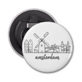 Amsterdam openslant button flesopener (Voorkant)