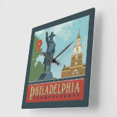 Amsterdam, PA | Independence Hall Vierkante Klok (Hoek)