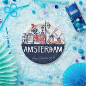 Amsterdam paper borden papieren bordje (Feest)