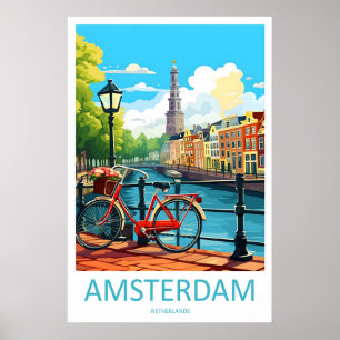 Amsterdam Park Ski 2Vintage Nationale Reisposter Poster