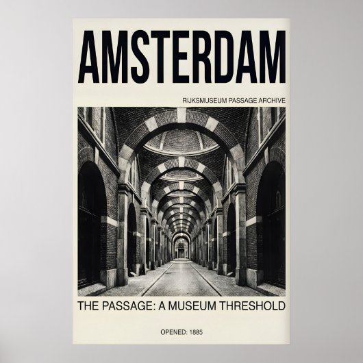 Amsterdam Passage Poster - Architectural Corridor (Devant)