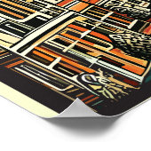 Amsterdam, Pays-Bas, Affiche de voyage (Coin)