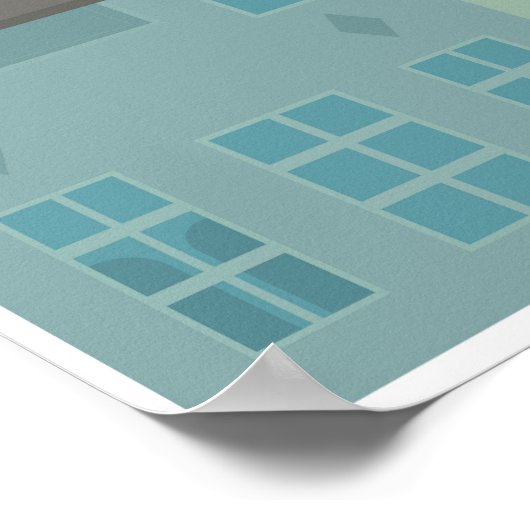 Amsterdam, Pays-Bas, Affiche de voyage (Coin)