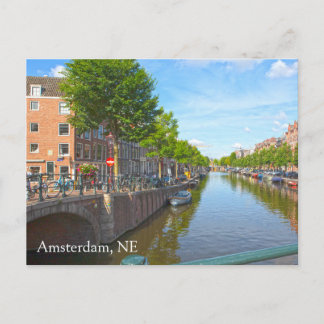 Amsterdam, Pays-Bas Carte postale photo de canal