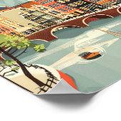 Amsterdam Pays-Bas Poster Art Impression, Ville Ré (Coin)