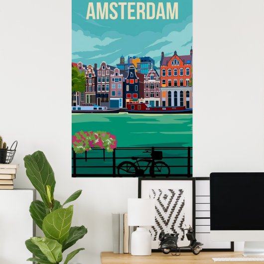Amsterdam Poster (Thuiskantoor)