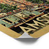 Amsterdam Poster Vintage voyage Imprimer Pays-Bas (Coin)