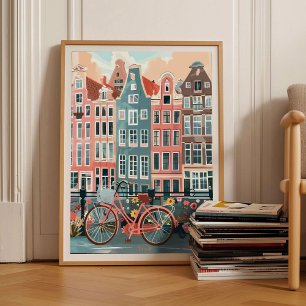 Amsterdam Print Amsterdam Illustratie Amsterdam