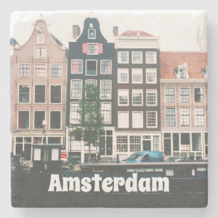 Amsterdam Reis Souvenir Stenen Onderzetter