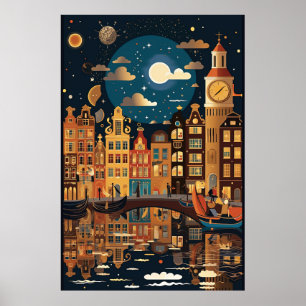 Amsterdam, Reizen Poster