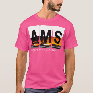Amsterdam Schiphol Airport Netherlands AMS IATA-Co T-shirt
