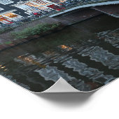 Amsterdam Singel Canal Evening Foto Poster (Hoek)