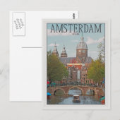 Amsterdam - Sint Nicolaaskerk Briefkaart (Voorkant / Achterkant)