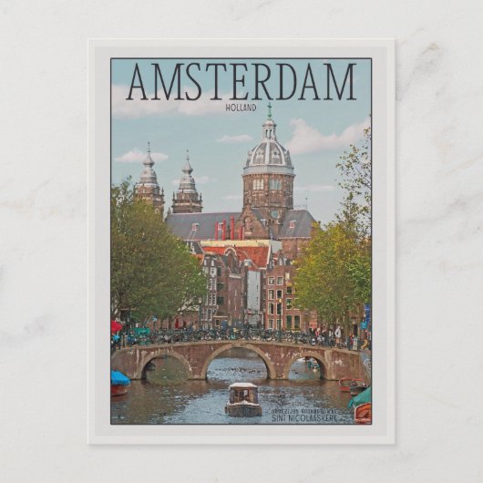 Amsterdam - Sint Nicolaaskerk Briefkaart (Voorkant)