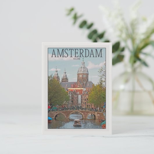 Amsterdam - Sint Nicolaaskerk Briefkaart (Staand voorkant)