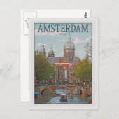 Amsterdam - Sint Nicolaaskerk Briefkaart (Voorkant / Achterkant)