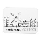 Amsterdam Skyline Magneet (Horizontaal)