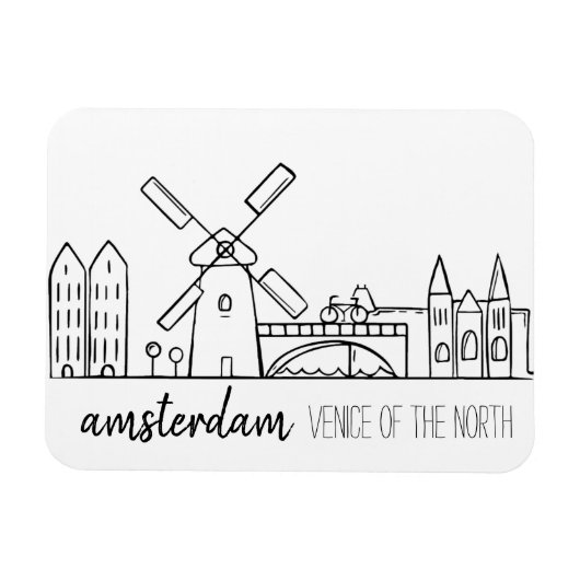 Amsterdam Skyline Magneet (Horizontaal)