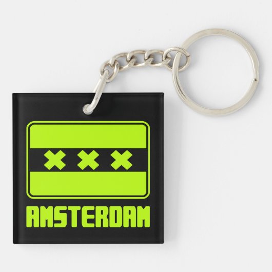 Amsterdam Sleutelhanger (Achterkant)