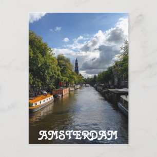 Amsterdam Spring Canal Prinsengracht Briefkaart