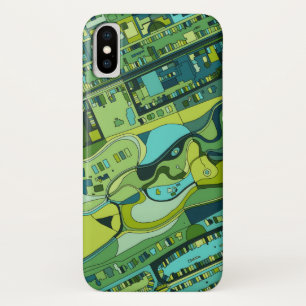 Amsterdam Stadsstructuurkaart iPhone X Hoesje