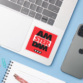 Amsterdam Sticker (Laptop met iPhone)