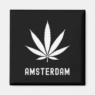 Amsterdam Stoner Pot Blad Reizen Vakantie Magneet