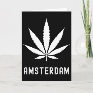 Amsterdam Stoner Wietblad Reis Vakantie Kaart