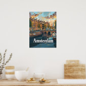 Amsterdam Sunset Serenity Poster (Keuken)
