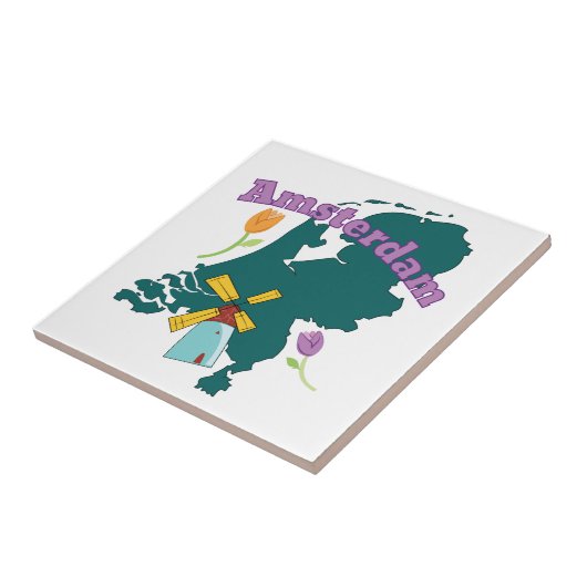 Amsterdam Tegeltje (Zijkant)