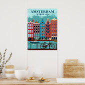 Amsterdam The Netherlands Travel Poster (Cuisine)