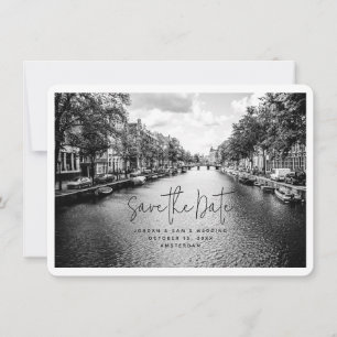 Amsterdam Trouwfoto Save the Date Kaart