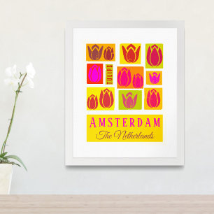 Amsterdam Tulips Nederland Poster